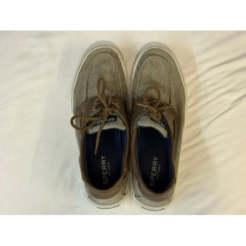 Sperry Top-Sider Mens Canvas Boat Shoes Tan Brown STS21489 Size 12